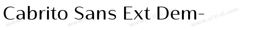 Cabrito Sans Ext Dem字体转换